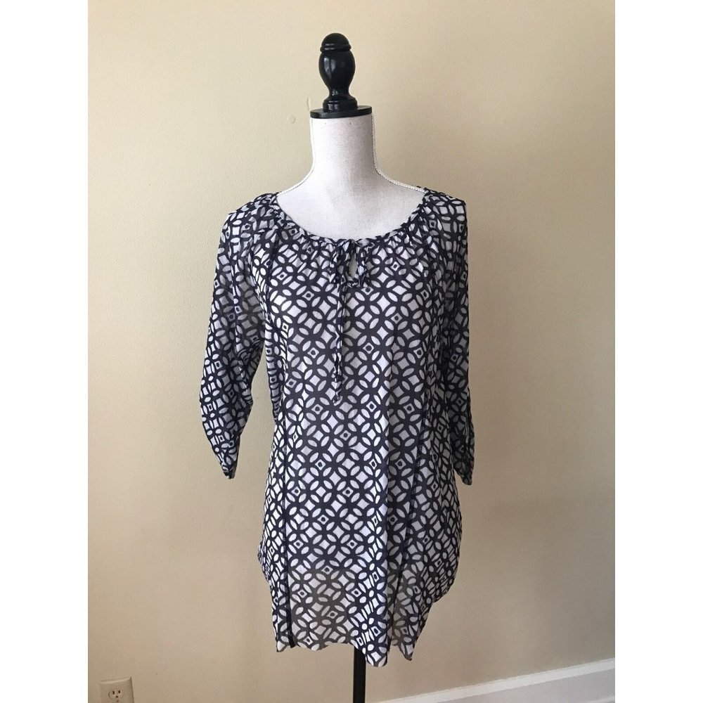 Weston Wear Slipover Sheer Top  Size Small